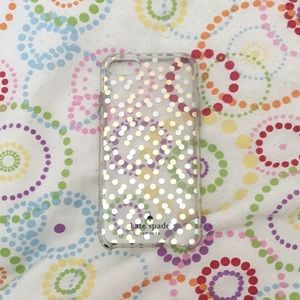 Kate Spade gold and silver polka dot iphone 7 case